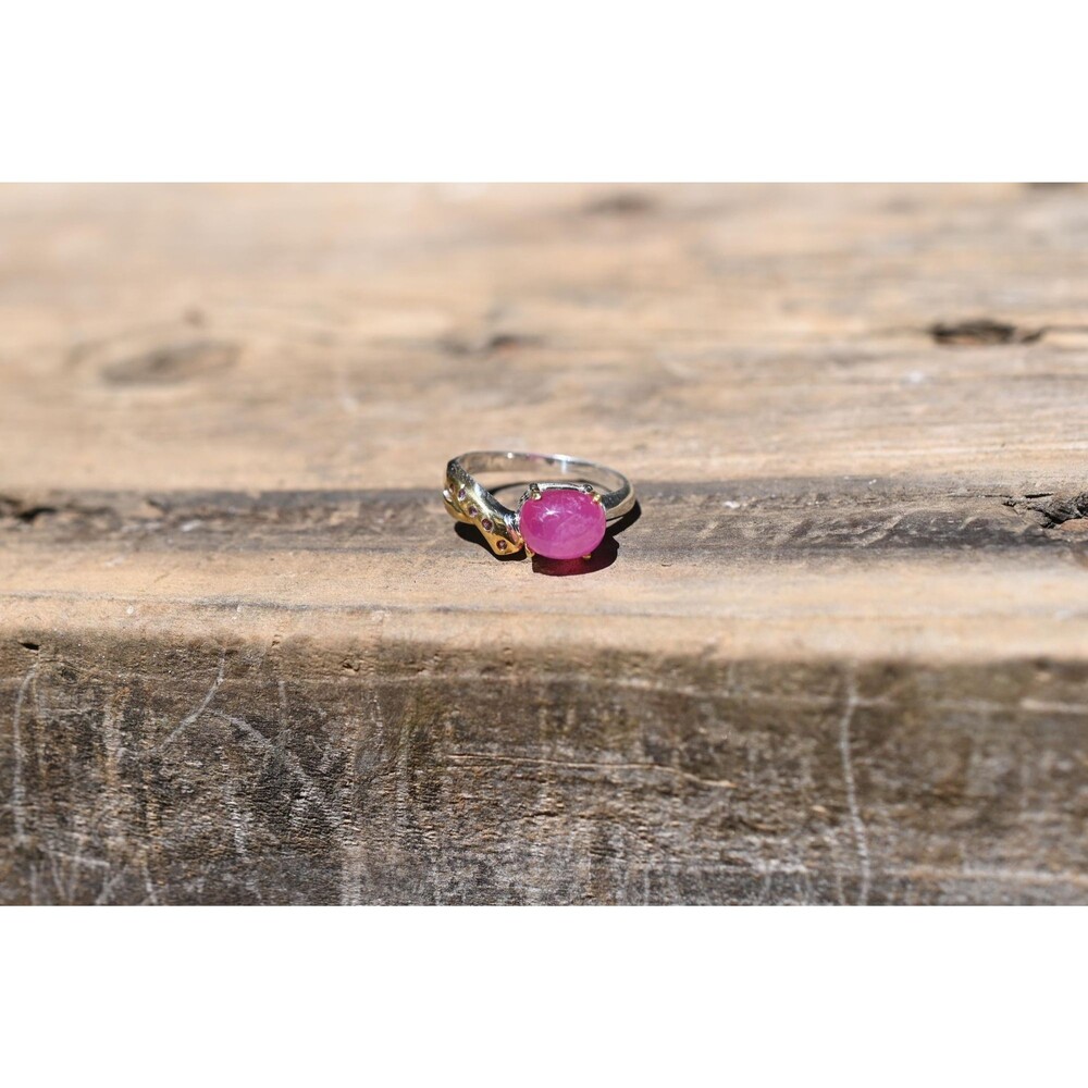 Ruby ring size 5 in sterling silver